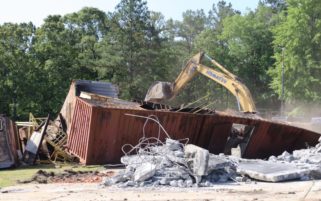 Old fire training center demolished